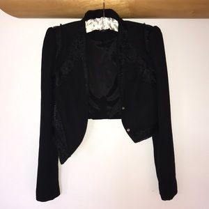 Bebe Asymmetrical Black Jacket